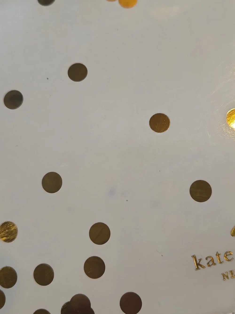 Kate Spade New York Golden Metallic Confetti Zipper Pencil Pouch